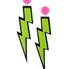 Spirit Halloween Lightning Bolt Dangle Earrings -HALLOWEEN COSTUMES Sales Store 01388487 a