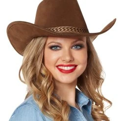 Spirit Halloween Deluxe Brown Cowboy Hat -HALLOWEEN COSTUMES Sales Store 01389543 d