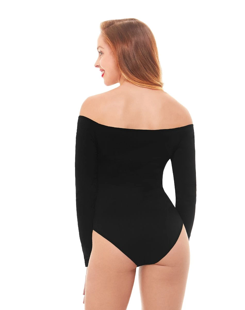 Spirit Halloween Off the Shoulder Black Bodysuit 8 Spirit Halloween Off the Shoulder Black Bodysuit - Image 6