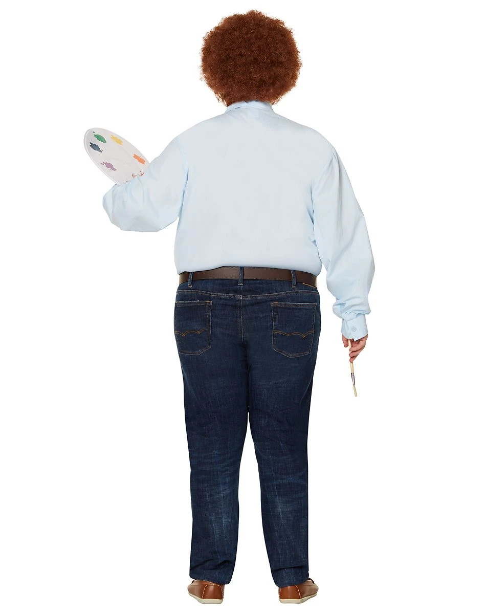 Spirit Halloween Adult Bob Ross Plus Size Costume 4 Spirit Halloween Adult Bob Ross Plus Size Costume - Image 2