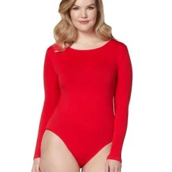 Spirit Halloween Long Sleeve Red Bodysuit -HALLOWEEN COSTUMES Sales Store 01394188 a