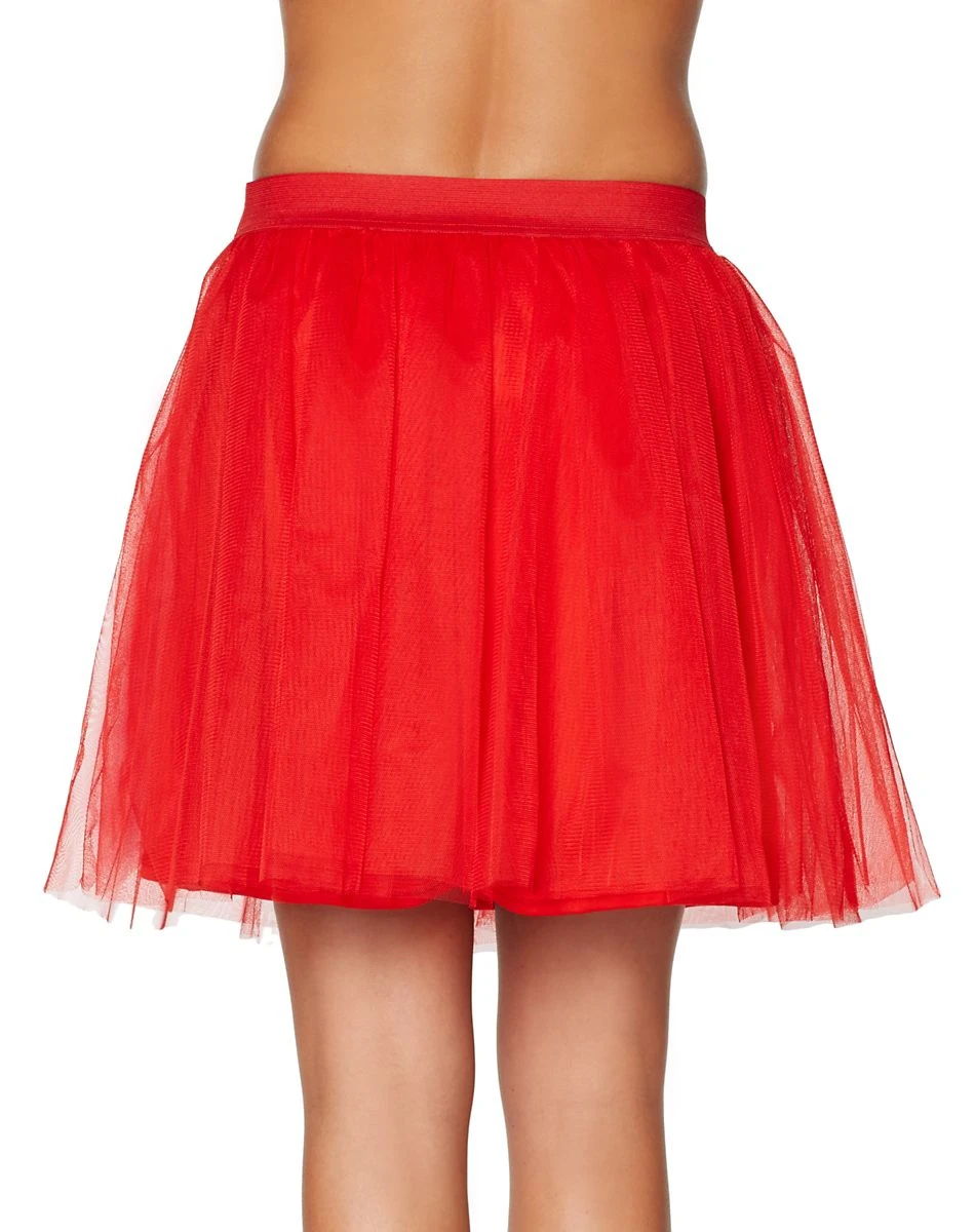 Spirit Halloween Red Tulle Skirt 6 Spirit Halloween Red Tulle Skirt - Image 4