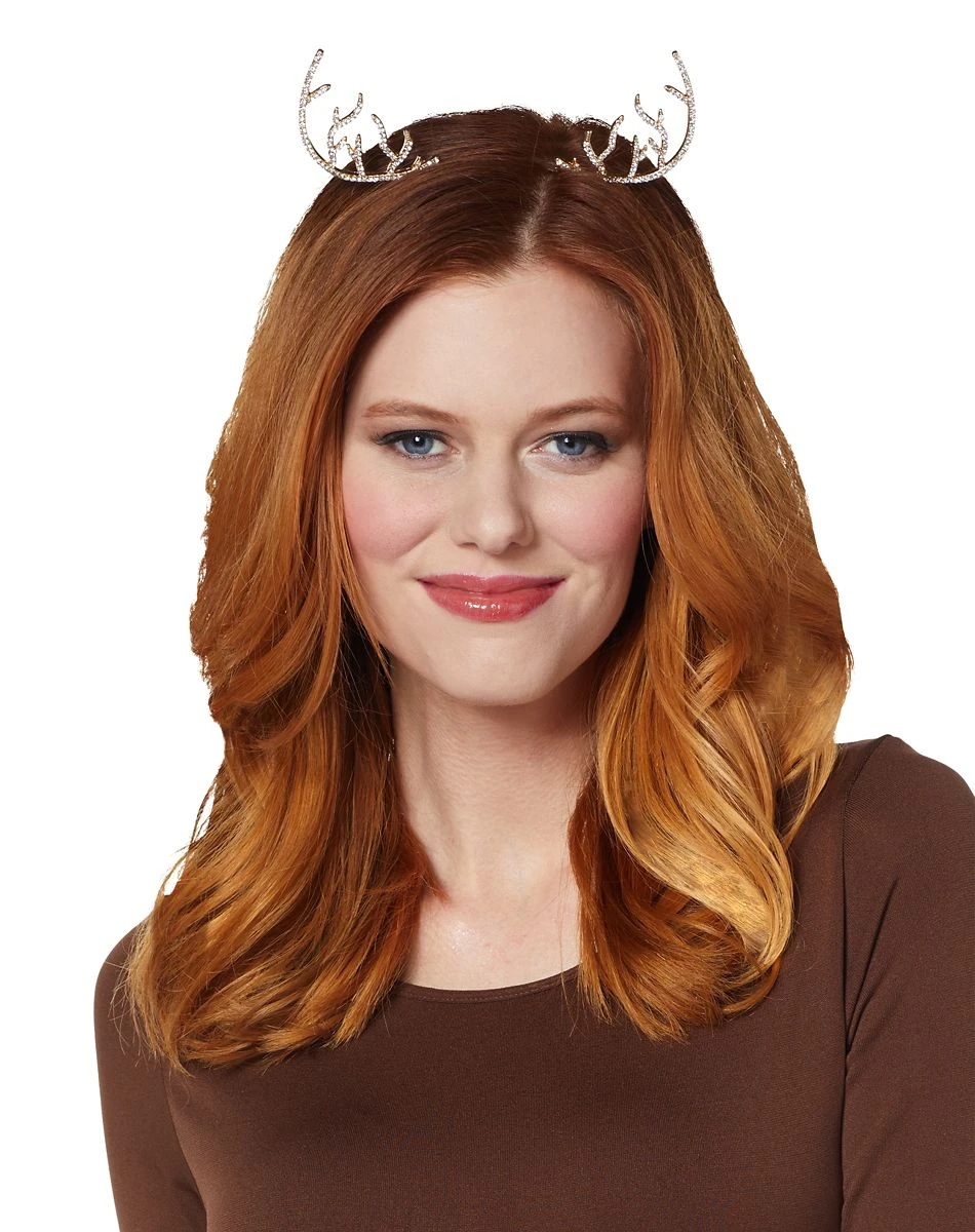 Spirit Halloween Rhinestone Deer Antler Headband 3 Spirit Halloween Rhinestone Deer Antler Headband