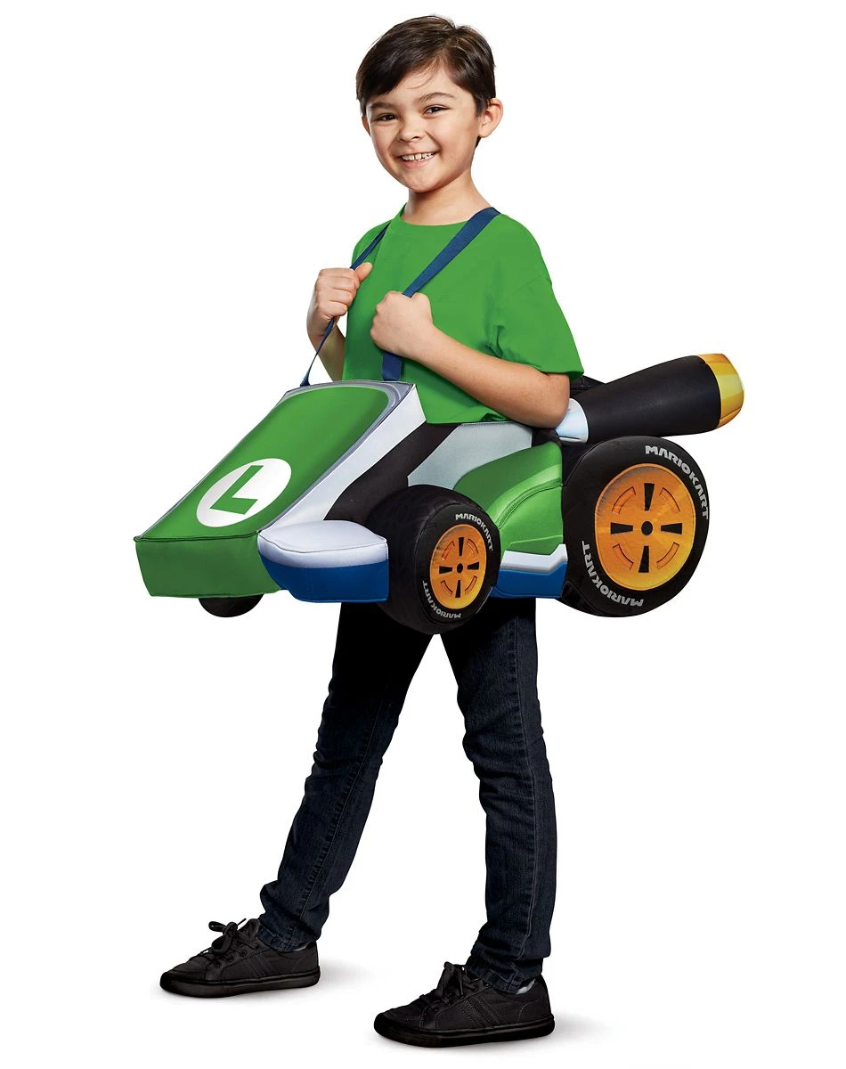 Spirit Halloween Kids Luigi Ride-A-Long Costume - Mario Bros 3 Spirit Halloween Kids Luigi Ride-A-Long Costume - Mario Bros