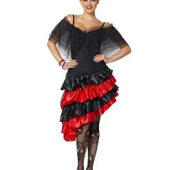 Spirit Halloween Black Ruffle Corset 8 Spirit Halloween Black Ruffle Corset -HALLOWEEN COSTUMES Sales Store 01398122 c