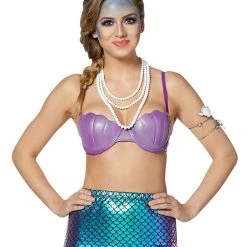 Spirit Halloween Purple Mermaid Bra