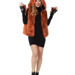 Spirit Halloween Faux Fur Fox Vest