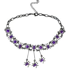 Spirit Halloween Spider Dangle Choker Necklace