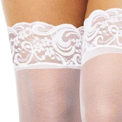 Spirit Halloween White Lace Thigh High Stockings -HALLOWEEN COSTUMES Sales Store 01402809 c