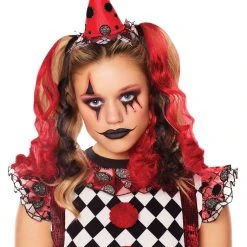 Spirit Halloween Red and Black Curly Clips Hair Extensions