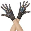 Spirit Halloween Holographic Skeleton Fishnet Gloves -HALLOWEEN COSTUMES Sales Store 01403559 a