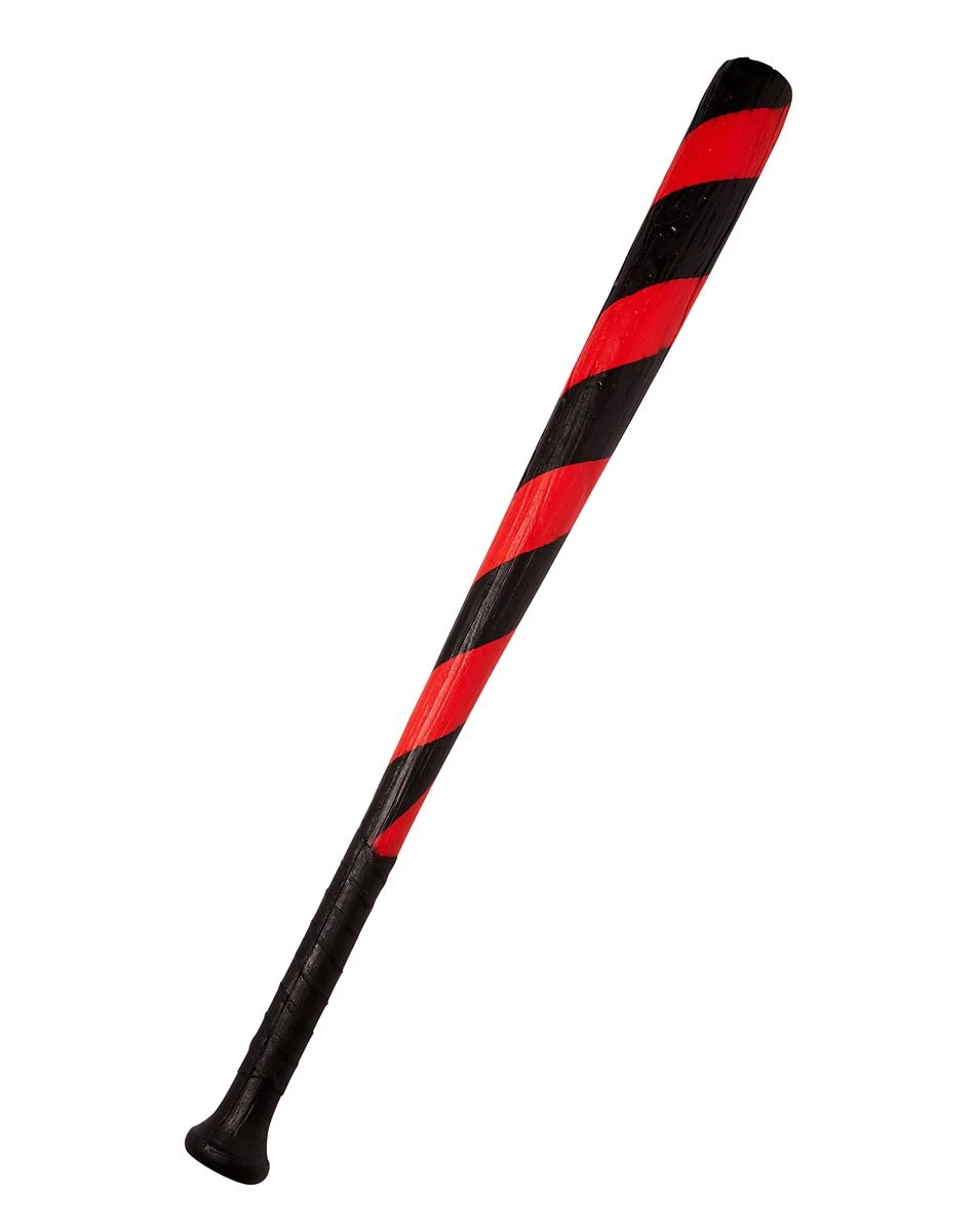 Spirit Halloween Red and Black Stripe Bat 3 Spirit Halloween Red and Black Stripe Bat