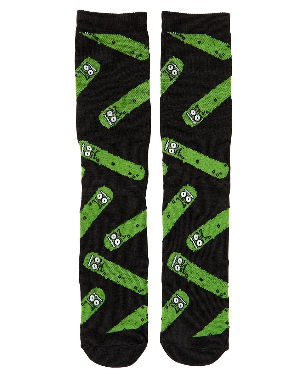 Spirit Halloween Pickle Rick Crew Socks - Rick and Morty 3 Spirit Halloween Pickle Rick Crew Socks - Rick and Morty