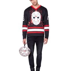 Spirit Halloween Jason Voorhees Hockey Jersey - Friday the 13th -HALLOWEEN COSTUMES Sales Store 01405588 c