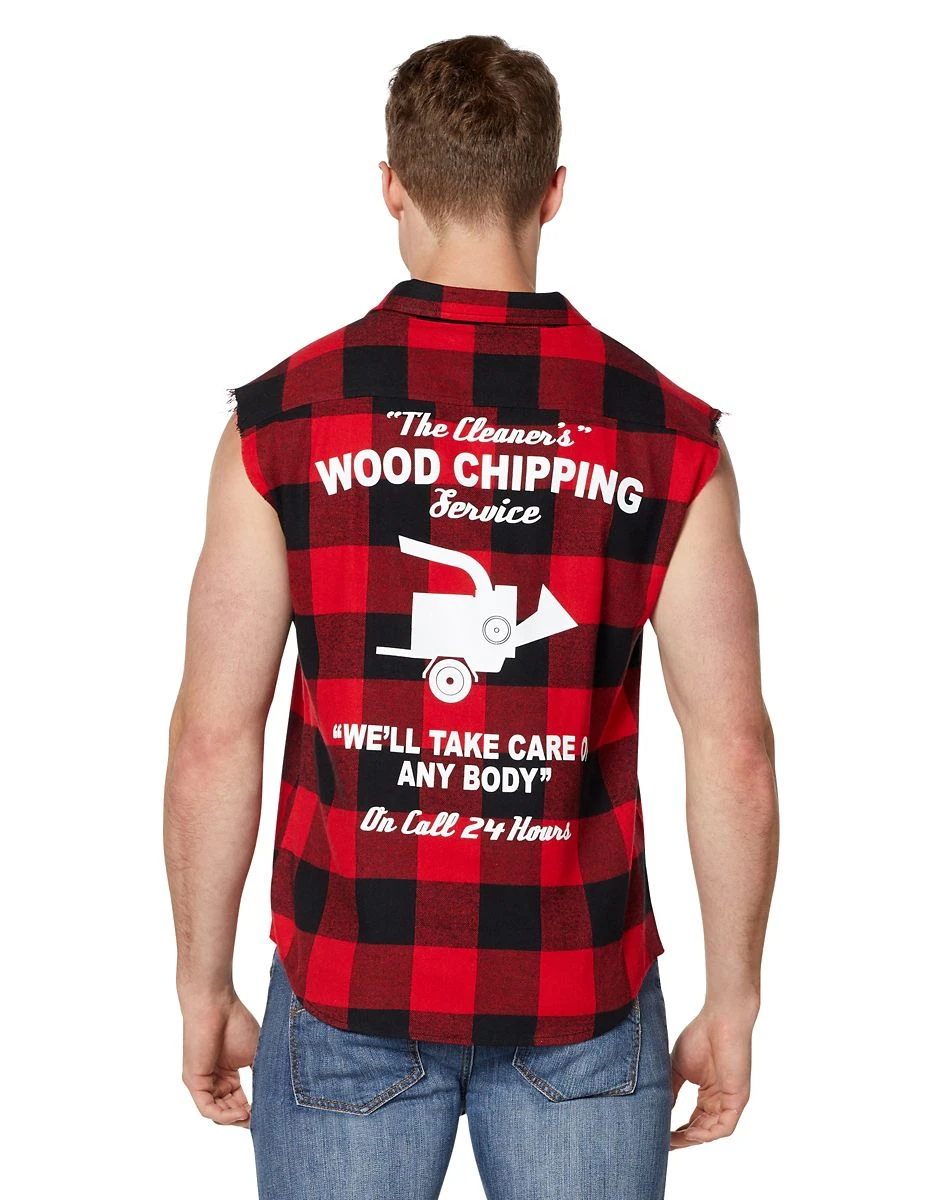 Spirit Halloween Adult Redneck Wood Chip Flannel Shirt 4 Spirit Halloween Adult Redneck Wood Chip Flannel Shirt - Image 2