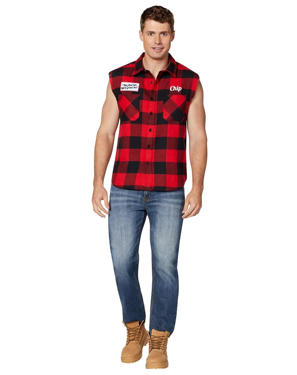 Spirit Halloween Adult Redneck Wood Chip Flannel Shirt 6 Spirit Halloween Adult Redneck Wood Chip Flannel Shirt - Image 4