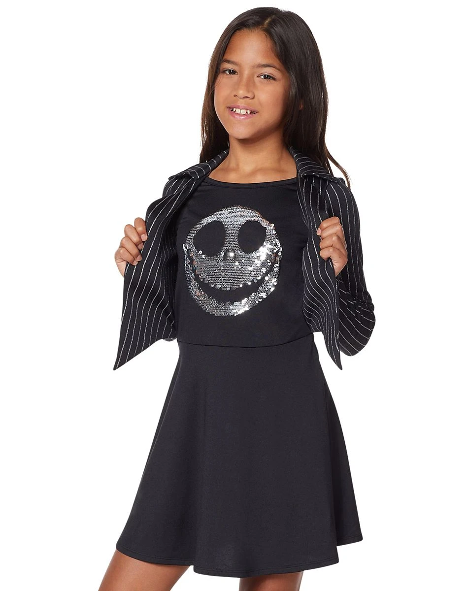 Spirit Halloween Kids Jack Skellington Dress Costume - The Nightmare Before Christmas 5 Spirit Halloween Kids Jack Skellington Dress Costume - The Nightmare Before Christmas - Image 3