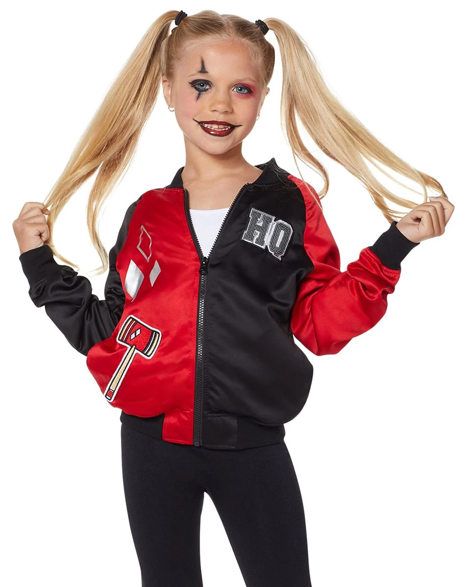 Spirit Halloween Kids Harley Quinn Bomber Jacket - DC Comics 3 Spirit Halloween Kids Harley Quinn Bomber Jacket - DC Comics