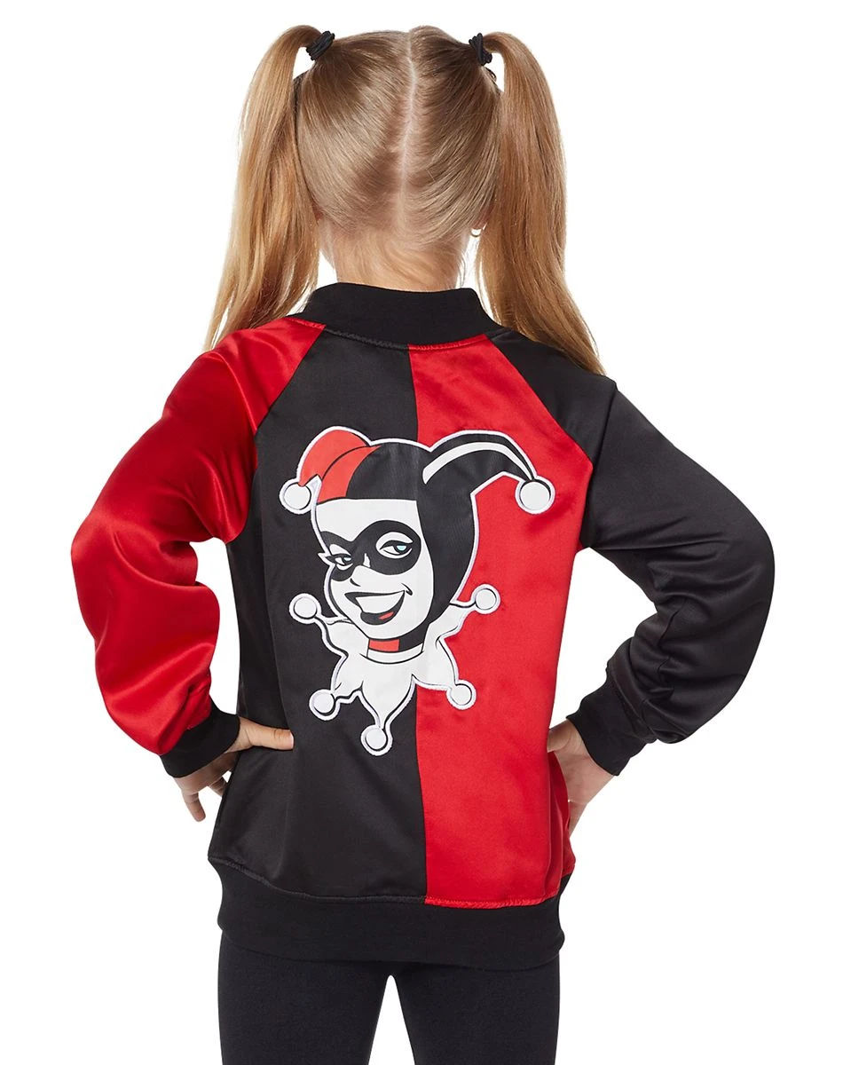 Spirit Halloween Kids Harley Quinn Bomber Jacket - DC Comics 4 Spirit Halloween Kids Harley Quinn Bomber Jacket - DC Comics - Image 2