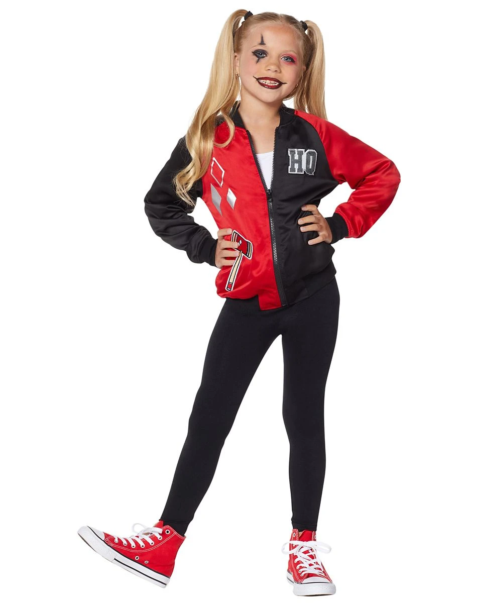 Spirit Halloween Kids Harley Quinn Bomber Jacket - DC Comics 5 Spirit Halloween Kids Harley Quinn Bomber Jacket - DC Comics - Image 3