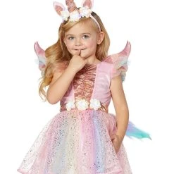 Spirit Halloween Toddler Winged Unicorn Costume -HALLOWEEN COSTUMES Sales Store 01409952 c