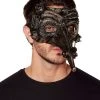 Spirit Halloween Silver Steampunk Plague Doctor Half Mask -HALLOWEEN COSTUMES Sales Store 01411875 a