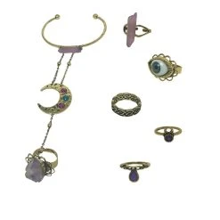 Spirit Halloween Fortune Teller Bracelet and Rings Set -HALLOWEEN COSTUMES Sales Store 01412766 b