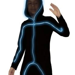 Spirit Halloween Kids Light Up EL Wire Stick Figure Costume -HALLOWEEN COSTUMES Sales Store 01414978 c