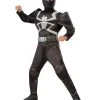 Spirit Halloween Kids Muscle Agent Venom Jumpsuit Costume - Marvel -HALLOWEEN COSTUMES Sales Store 01419639 a