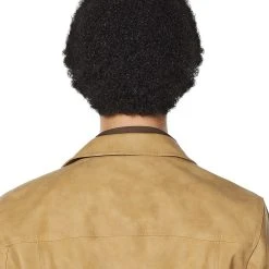 Spirit Halloween 70s Black Curly Wig With Mustache -HALLOWEEN COSTUMES Sales Store 01424126 b