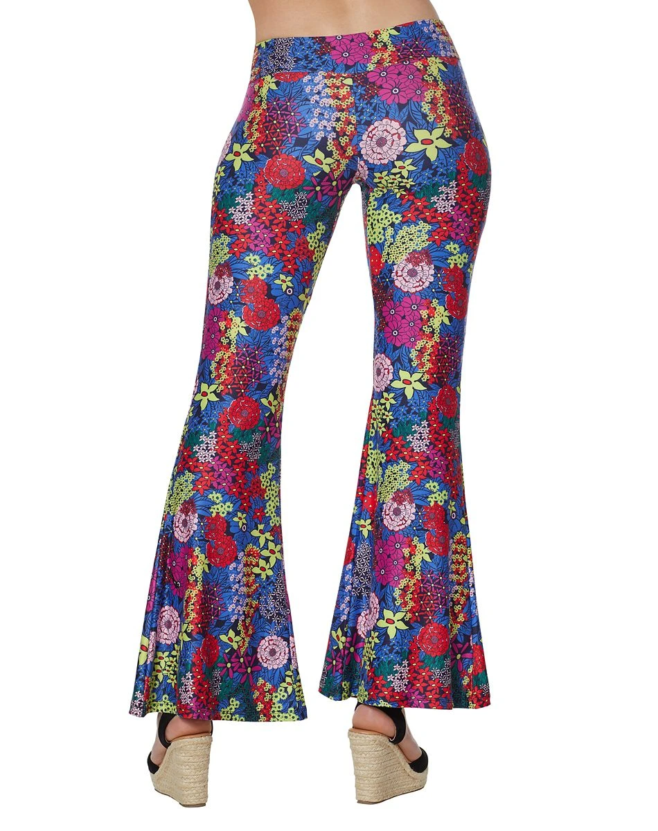 Spirit Halloween Adult Flower Bell Bottom Pants 4 Spirit Halloween Adult Flower Bell Bottom Pants - Image 2