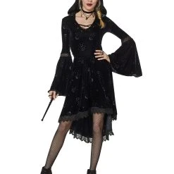 Spirit Halloween Celestial Coven Hooded Velvet Dress