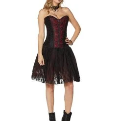 Spirit Halloween Adult Vampire Lace Corset -HALLOWEEN COSTUMES Sales Store 01428663 c