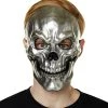 Spirit Halloween Silver Metallic Skull Half Mask -HALLOWEEN COSTUMES Sales Store 01429240 a