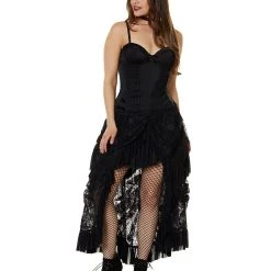 Spirit Halloween Black Beaded Lace Corset 8 Spirit Halloween Black Beaded Lace Corset -HALLOWEEN COSTUMES Sales Store 01431550 c