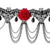 Spirit Halloween Day of the Dead Rose Lace Choker Necklace 1 Spirit Halloween Day of the Dead Rose Lace Choker Necklace -HALLOWEEN COSTUMES Sales Store 01433416 a
