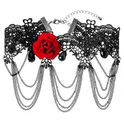 Spirit Halloween Day of the Dead Rose Lace Choker Necklace 7 Spirit Halloween Day of the Dead Rose Lace Choker Necklace -HALLOWEEN COSTUMES Sales Store 01433416 c
