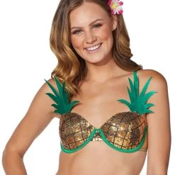 Spirit Halloween Sequin Pineapple Bra -HALLOWEEN COSTUMES Sales Store 01435254 d
