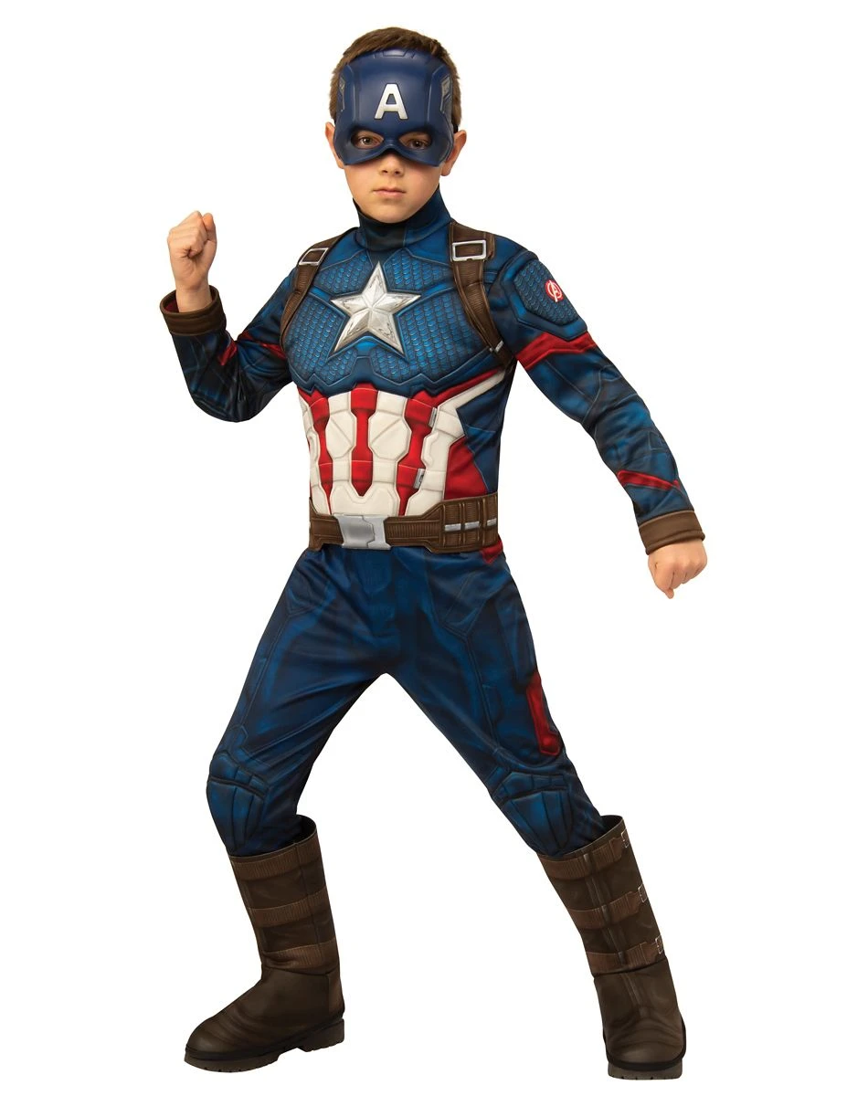 Spirit Halloween Kids Captain America Deluxe Costume - Avengers: Endgame 3 Spirit Halloween Kids Captain America Deluxe Costume - Avengers: Endgame