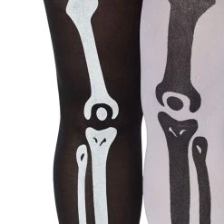Spirit Halloween Black and White Skeleton Tights -HALLOWEEN COSTUMES Sales Store 01435924 c