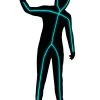 Spirit Halloween Adult Light-Up E.L Wire Blue Stick Figure Costume -HALLOWEEN COSTUMES Sales Store 01436997 a