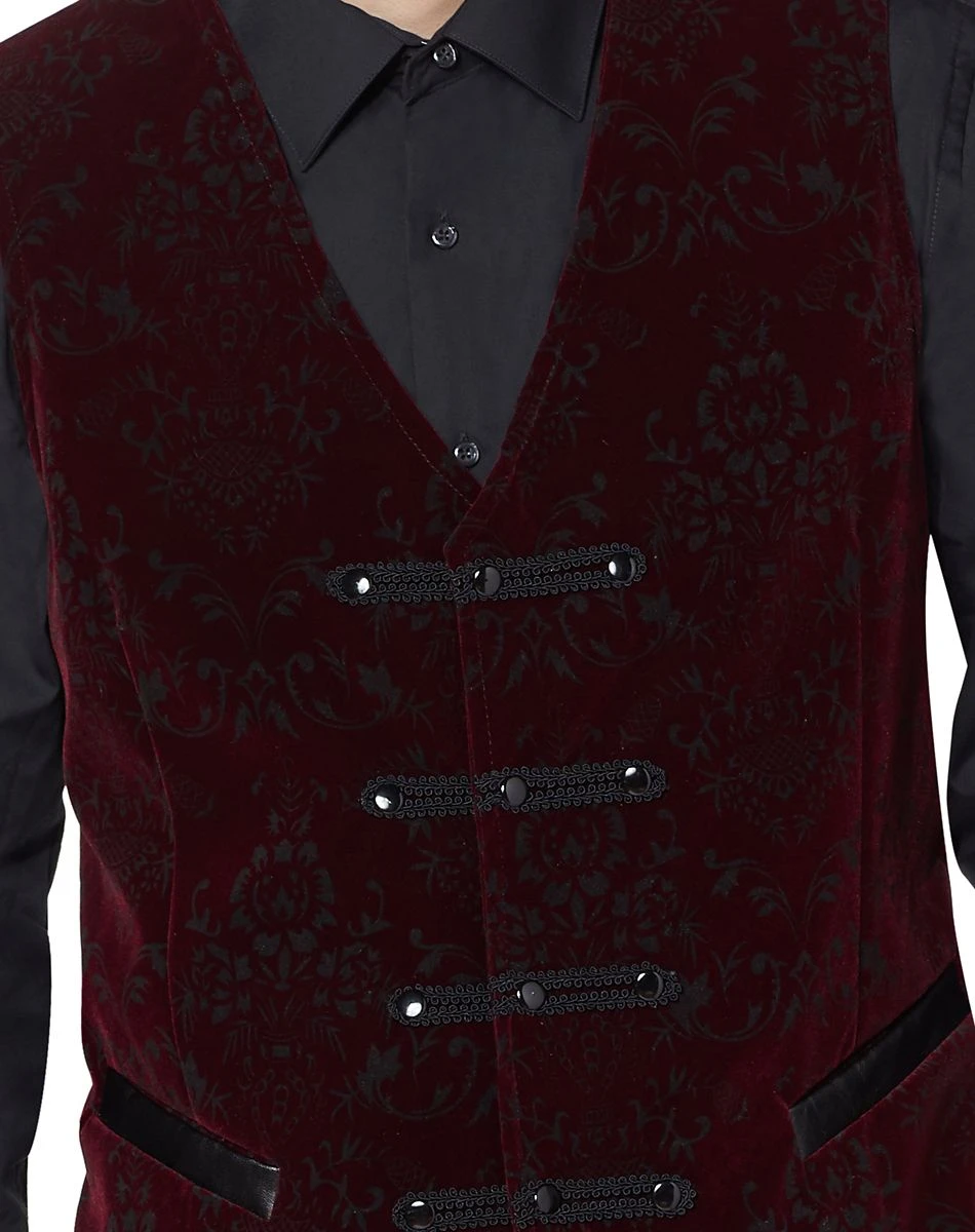 Spirit Halloween Velvet Victorian Vampire Vest 6 Spirit Halloween Velvet Victorian Vampire Vest - Image 4