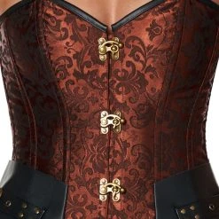 Spirit Halloween Brown Buckle Steampunk Corset 9 Spirit Halloween Brown Buckle Steampunk Corset -HALLOWEEN COSTUMES Sales Store 01438951 d
