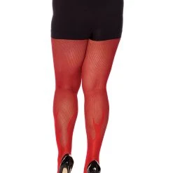 Spirit Halloween Red Devil Flame Fishnet Stockings -HALLOWEEN COSTUMES Sales Store 01441682 b