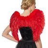 Spirit Halloween Red Feather Devil Wings -HALLOWEEN COSTUMES Sales Store 01443753 a