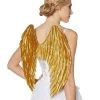 Spirit Halloween Goldtone Feather-Effect Angel Wings