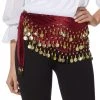 Spirit Halloween Fortune Teller Burgundy and Goldtone Belt -HALLOWEEN COSTUMES Sales Store 01443910 a