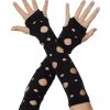 Spirit Halloween Tattered Black Arm Warmers -HALLOWEEN COSTUMES Sales Store 01446541 a