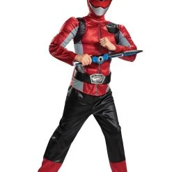 Spirit Halloween Kids Red Beast Morphers Ranger Costume - Power Rangers -HALLOWEEN COSTUMES Sales Store 01447366 c