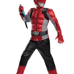 Spirit Halloween Kids Red Beast Morphers Ranger Costume - Power Rangers -HALLOWEEN COSTUMES Sales Store 01447366 d